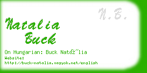 natalia buck business card